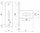 Držiak plotového poľa k priskrutkovaniu
