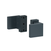 Guľa z hliníku, neotočná/neotočná, 1 pár, antracitová matná