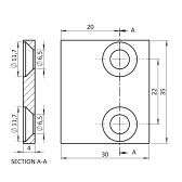 Hliníková krytka pre zakončenie konštrukčného profilu 35x30, antracit RAL7016 so štruktúrou