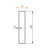 Hliníková plotová lamela 100x20 mm, tvar obdĺžnik, drevodekor so štruktúrou, dekor LUVIA (Svetlý dub)