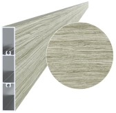 Hliníková plotová lamela 100x16 mm, tvar obdĺžnik, s povrchovou úpravou drevo dekor, odtieň biely dub