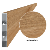 Hliníková plotová lamela 100x16 mm, tvar obdĺžnik, s povrchovou úpravou drevo dekor so štruktúrou, buk