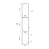 Hliníková plotová lamela 100x16 mm, tvar obdĺžnik, s povrchovou úpravou drevo dekor so štruktúrou, buk