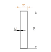 Hliníková plotová lamela 100x20 mm, tvar obdĺžnik, drevodekor so štruktúrou, dekor NARONA (Tmavý orech)
