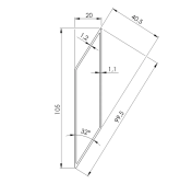 Hliníková plotová lamela 105x20 mm, tvar kosodĺžnik, drevodekor so štruktúrou, dekor SOLANSA (Zlatý dub)