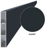 Hliníková plotová lamela 120x16 mm, tvar obdĺžnik, antracit (RAL7016) s hladkým povrchom