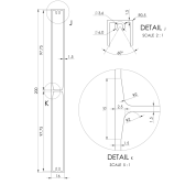 Hliníková plotová lamela 200x16 mm, tvar obdĺžnik, model B, antracit (RAL7016) s hladkým povrchom