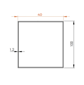 Hliníková plotová lamela 40x40 mm, tvar štvorec, drevodekor so štruktúrou, dekor LUVIA (Svetlý dub)