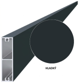 Hliníková plotová lamela 60x16 mm, tvar obdĺžnik, antracit RAL7016, hladký povrch