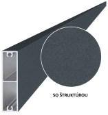 Hliníková plotová lamela 60x16 mm, tvar obdĺžnik, antracit RAL7016, so štruktúrou