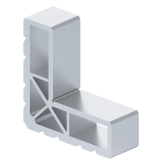 Hliníková rohová spojka pre stĺpikové profily, 30x30mm