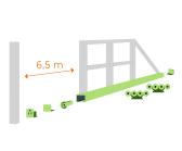 Sada pre výrobu samonosnej posuvnej brány do 6,5m, AL 83x79x11