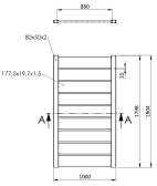 Hliníková vstupná bránka, s priehľadnou výplňou, 1000 x 1803 mm, antracit RAL7016