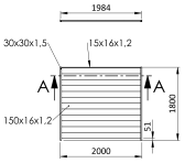 Hliníkové plotové pole, s plnou výplňou, 2000 x 1800 mm, antracit RAL7016