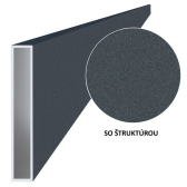 Hliníkový jokel obdĺžnikový 200x20x2 mm, antracit RAL7016 so štruktúrou