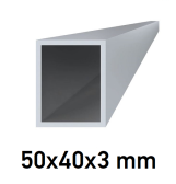 Hliníkový jokel obdĺžnikový 50x40x3 mm