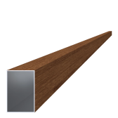 Hliníkový jokel obdĺžnikový 60x40x1 mm, s povrchovou úpravou drevo dekor so štruktúrou, orech