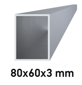 Hliníkový jokel obdĺžnikový 80x60x3 mm