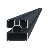 Hliníkový plotový stĺpik montážnou pätkou 76 x 76 x 1849 mm, s drážkami pre lamely, antracit RAL7016