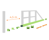 Sada pre samonosnú posuvnú bránu do 4,5m/150kg, AL 95x100