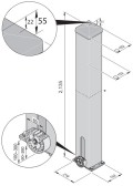 Hliníkový stĺpik pre vloženie posuvného pohonu Sommer SP900, výška 2,1m