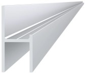 Hliníkový uchytávací profil pre lamely, tvar UT, šírka 20,5 mm