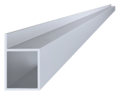 Hliníkový uzavretý profil tvaru L 50x60x80x3, s výstupkom