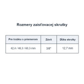 Imbusová zaisťovacia skrutka 3/8″ × 12,7 mm pre spojky trubiek 42,4–60,3 mm