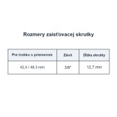 Imbusová zaisťovacia skrutka 3/8″ × 12,7 mm pre spojky trubiek 42,4/48,3 mm