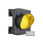 Jednokomorový semafor, oranžový, LED, 24V, hliníkové telo, IP65