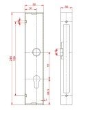 Zámková kazeta pre privarenie na profil 50x30 mm, odskok 31 mm, rozteč 72 mm, Fe