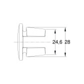 Kovová záslepka pre trubku 33,7 mm
