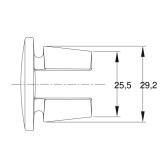 Kovová záslepka pre trubku 33,7 mm, vysoká