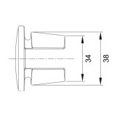 Kovová záslepka pre trubku 42,4 mm, vysoká