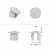 Kovová záslepka pre trubku 48,3 mm
