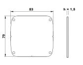 Krytka C-profilu samonosnej brány - pozinkovaná, 83x79