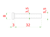 Lepiaci úchyt pre nerezové lanko s priemerom 3mm, nerez K320/ AISI304