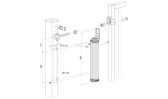 Locinox hydraulický samozatvárač, pre bránku do 150cm/150kg a 180°, čierny, RHINO-9005