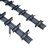 Mechanizmus pre otočné tieniace lamely, 1070 mm, hliníkový, RAL 7016, pár, s 2 ovládacími páčkami