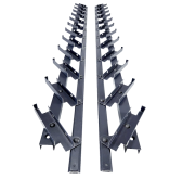 Mechanizmus pre otočné tieniace lamely, 1090 mm, hliníkový, RAL 7016, pár, spoločné ovládanie prepojením
