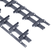 Mechanizmus pre otočné tieniace lamely, 1090 mm, hliníkový, RAL 7016, pár, spoločné ovládanie prepojením
