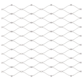 Nerezová lanková sieť s okom 60x104 mm, lanko ø 1,5 mm, 1 m x 25 m
