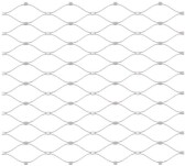 Nerezová lanková sieť s okom 60x104 mm, lanko ø 2 mm, 1,4 m x 25 m