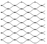 Nerezová lanková sieť s okom 60x104mm, lanko ø2mm, 0,8mx10m, AISI 304, čierna