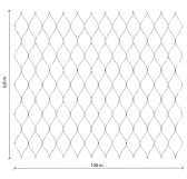 Nerezová lanková sieť s okom 70x120 mm, lanko ø 1,5 mm, 0,8 m x 100 m