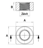 Nerezová štvorcová matica, AISI304