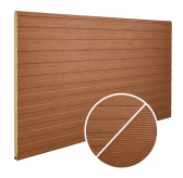 Obojstranný sendvičový PUR panel výška 100 cm, hrúbka 3 cm, drevodekor TAVIRA (medený orech), vzor línia/mikrolínia