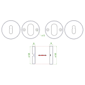 Okrúhla rozeta pre dózickú vložku z brúsenej nereze