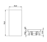Plastová krytka k bránkovému profilu 70x35 mm, antracitová RAL 7016