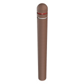 Műanyag parkolóoszlop, kerek, Ø150 × 1500 mm, barna